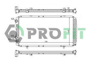 PROFIT PR 0540N1 radiatorius, variklio aušinimas 
 Aušinimo sistema -> Radiatorius/alyvos aušintuvas -> Radiatorius/dalys
1301N0, 1301HQ, 1301HS, 1301N0