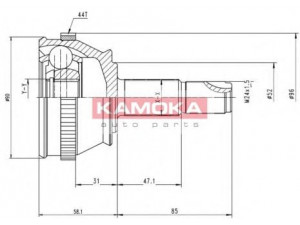 KAMOKA 6690 jungčių komplektas, kardaninis velenas 
 Ratų pavara -> Sujungimai/komplektas
60812760, 60812760, 60812760, 46307034
