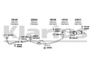 KLARIUS 720461E išmetimo sistema 
 Išmetimo sistema -> Išmetimo sistema, visa