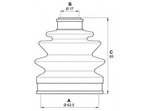 OPEN PARTS SJK7188.00 gofruotoji membrana, kardaninis velenas 
 Ratų pavara -> Gofruotoji membrana
4438 87701