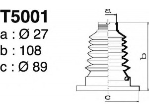 DEPA T5001 gofruotoji membrana, kardaninis velenas 
 Ratų pavara -> Gofruotoji membrana
171498201A, 6N0498201, 6Q0498201