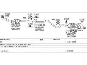 MTS C380006002795 išmetimo sistema 
 Išmetimo sistema -> Išmetimo sistema, visa
