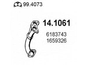 ASSO 14.1061 išleidimo kolektorius 
 Išmetimo sistema -> Išmetimo vamzdžiai
1460152, 1659326, 6183743