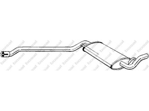 BOSAL 283-015 vidurinis duslintuvas 
 Išmetimo sistema -> Duslintuvas
893 253 409 B