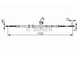 BOSCH 1 987 482 268 trosas, stovėjimo stabdys 
 Stabdžių sistema -> Valdymo svirtys/trosai
8A0 609 701 A, 8A0 609 701 A