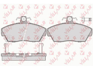 VILLAR 626.0429 stabdžių trinkelių rinkinys, diskinis stabdys 
 Techninės priežiūros dalys -> Papildomas remontas
GBP90314, GBP90314AF, GBP90328