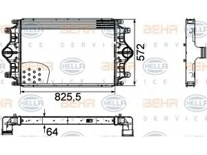HELLA 8ML 376 760-421 tarpinis suslėgto oro aušintuvas, kompresorius 
 Variklis -> Oro tiekimas -> Įkrovos agregatas (turbo/superįkrova) -> Tarpinis suslėgto oro aušintuvas
1 798 692