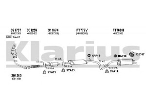 KLARIUS 330853U išmetimo sistema 
 Išmetimo sistema -> Išmetimo sistema, visa