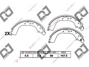 DJ PARTS BS1191 stabdžių trinkelių komplektas 
 Techninės priežiūros dalys -> Papildomas remontas
0449534020, 0449560010, 0449560011