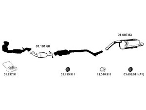 EBERSPÄCHER 012015 išmetimo sistema 
 Išmetimo sistema -> Išmetimo sistema, visa