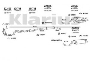 KLARIUS 931224E išmetimo sistema 
 Išmetimo sistema -> Išmetimo sistema, visa