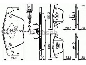 BOSCH 0 986 TB3 196 stabdžių trinkelių rinkinys, diskinis stabdys 
 Techninės priežiūros dalys -> Papildomas remontas
1K0 615 105 DF, 1K0 615 106 DF