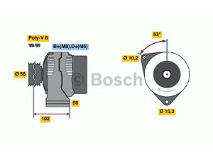 BOSCH 0 123 320 058 kintamosios srovės generatorius 
 Elektros įranga -> Kint. sr. generatorius/dalys -> Kintamosios srovės generatorius
010 154 98 02, A 010 154 98 02