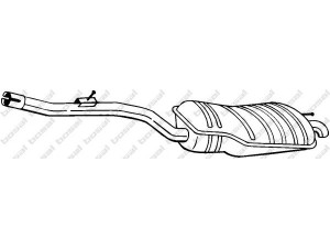 BOSAL 282-901 galinis duslintuvas 
 Išmetimo sistema -> Duslintuvas
18 31 7 794 050