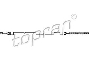 TOPRAN 721 660 trosas, stovėjimo stabdys 
 Stabdžių sistema -> Valdymo svirtys/trosai
4745 T4, E 074 008, 4745 T4, E 074 008