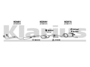 KLARIUS 600206U išmetimo sistema