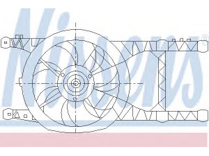 NISSENS 85485 ventiliatorius, radiatoriaus 
 Aušinimo sistema -> Oro aušinimas
77 01 035 695, 77 01 036 094, 77 01 038 404