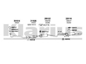 KLARIUS 391043E išmetimo sistema 
 Išmetimo sistema -> Išmetimo sistema, visa