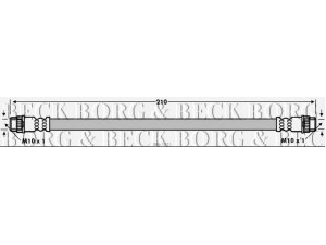 BORG & BECK BBH7671 stabdžių žarnelė 
 Stabdžių sistema -> Stabdžių žarnelės
82 00 572 102, 82 00 597 218