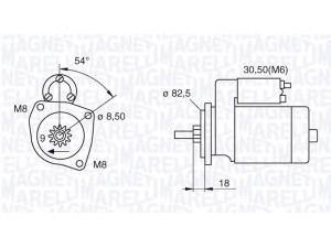 MAGNETI MARELLI 063521130070 starteris 
 Elektros įranga -> Starterio sistema -> Starteris
036911023R, 036911023RX