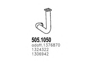 ASSO 505.1050 išleidimo kolektorius 
 Išmetimo sistema -> Išmetimo vamzdžiai
1306942, 1324322, 1376870
