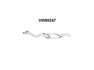 VENEPORTE VW80247 galinis duslintuvas 
 Išmetimo sistema -> Duslintuvas
1H9253609D
