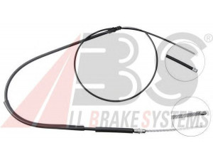 A.B.S. K12387 trosas, stovėjimo stabdys 
 Stabdžių sistema -> Valdymo svirtys/trosai
6025 002 628, 6025 171 471 (L+R)