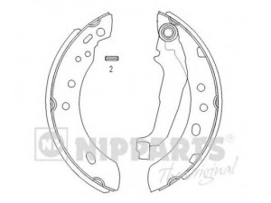 NIPPARTS J3501043 stabdžių trinkelių komplektas 
 Techninės priežiūros dalys -> Papildomas remontas
44060-6F625, 44060-99B26