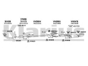 KLARIUS 930602U išmetimo sistema 
 Išmetimo sistema -> Išmetimo sistema, visa