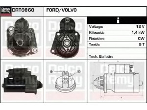 DELCO REMY DRT0860 starteris 
 Elektros įranga -> Starterio sistema -> Starteris
1374049, 3M5T11000EA, 8602924, 8622742
