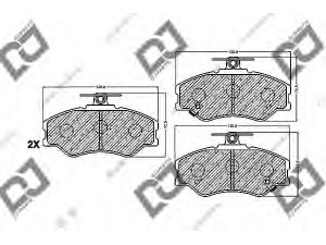 DJ PARTS BP1105 stabdžių trinkelių rinkinys, diskinis stabdys 
 Techninės priežiūros dalys -> Papildomas remontas
58101-43A00, 58101-44A00, 58101-44A10