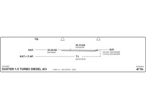 IMASAF 603000003 išmetimo sistema 
 Išmetimo sistema -> Išmetimo sistema, visa