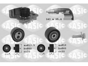 SASIC 3900025 vandens siurblio ir paskirstymo diržo komplektas 
 Aušinimo sistema -> Vandens siurblys/tarpiklis -> Vandens siurblys
1201E8+083191, 1201E8+083190
