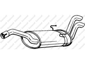 BOSAL 190-297 galinis duslintuvas 
 Išmetimo sistema -> Duslintuvas
1726.N9, 1730.P2, 94 561 34080