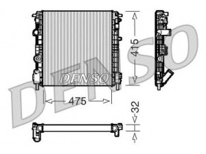 DENSO DRM23015 radiatorius, variklio aušinimas 
 Aušinimo sistema -> Radiatorius/alyvos aušintuvas -> Radiatorius/dalys
2140000QAY, 7700430784, 8200033831