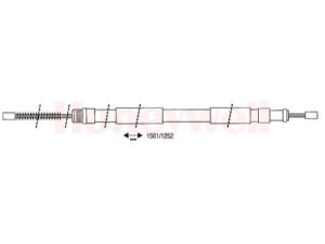 BENDIX 432681B trosas, stovėjimo stabdys 
 Stabdžių sistema -> Valdymo svirtys/trosai
474598