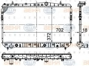 HELLA 8MK 376 774-811 radiatorius, variklio aušinimas 
 Aušinimo sistema -> Radiatorius/alyvos aušintuvas -> Radiatorius/dalys
5484588