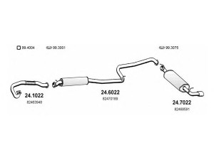 ASSO ART1245 išmetimo sistema 
 Išmetimo sistema -> Išmetimo sistema, visa