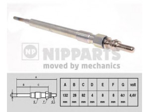 NIPPARTS N5710504 kaitinimo žvakė 
 Kibirkšties / kaitinamasis uždegimas -> Kaitinimo kaištis
36710-3A000