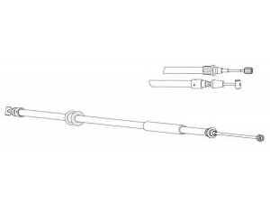 KAWE FA02269 trosas, stovėjimo stabdys 
 Stabdžių sistema -> Valdymo svirtys/trosai
1341031080, 1378321080