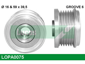 LUCAS ENGINE DRIVE LOPA0075 laisvos eigos sankaba, kint. sr. generatorius 
 Diržinė pavara -> Laisvos eigos sankaba, kint. sr. generatorius
VP2PSU-10A352-B, VP2PSU-10A352-BA