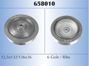 MAL? 658010 skriemulys, alkūninis velenas 
 Diržinė pavara -> Dirželio skriemulys
7700110329, 7700113018, 7700115309