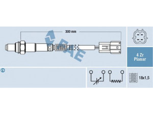 FAE 77452 lambda jutiklis 
 Variklis -> Variklio elektra
226A0-8U300, 226A0-EA200, 18213-82Z20