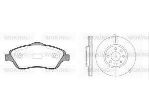 WOKING 86743.03 stabdžių rinkinys, diskiniai stabdžiai 
 Stabdžių sistema -> Diskinis stabdys -> Stabdžių remonto rinkinys
5690000, 91279670, 91960500