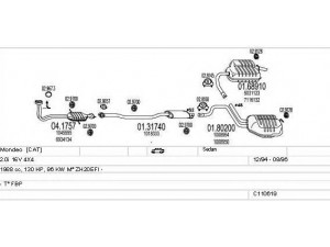 MTS C110619008212 išmetimo sistema 
 Išmetimo sistema -> Išmetimo sistema, visa