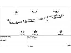 FENNO CI420 išmetimo sistema 
 Išmetimo sistema -> Išmetimo sistema, visa