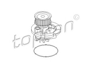 TOPRAN 206 322 vandens siurblys 
 Aušinimo sistema -> Vandens siurblys/tarpiklis -> Vandens siurblys
09199592, 13 34 077, 9199592