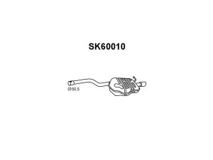 VENEPORTE SK60010 galinis duslintuvas 
 Išmetimo sistema -> Duslintuvas
1K5253609