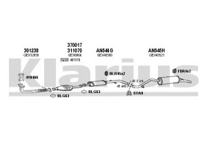 KLARIUS 120310U išmetimo sistema 
 Išmetimo sistema -> Išmetimo sistema, visa