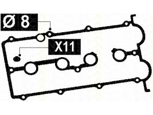 TRISCAN 515-4056 tarpiklių komplektas, svirties gaubtas 
 Variklis -> Tarpikliai -> Tarpiklis, svirties dangtelis